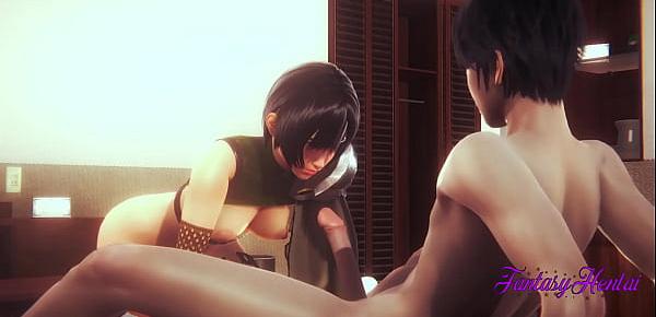  Final Fantasy VII Hentai 3D - Yuffie Handjob, Blowjob and fucked with creampie - Anime Manga Porn